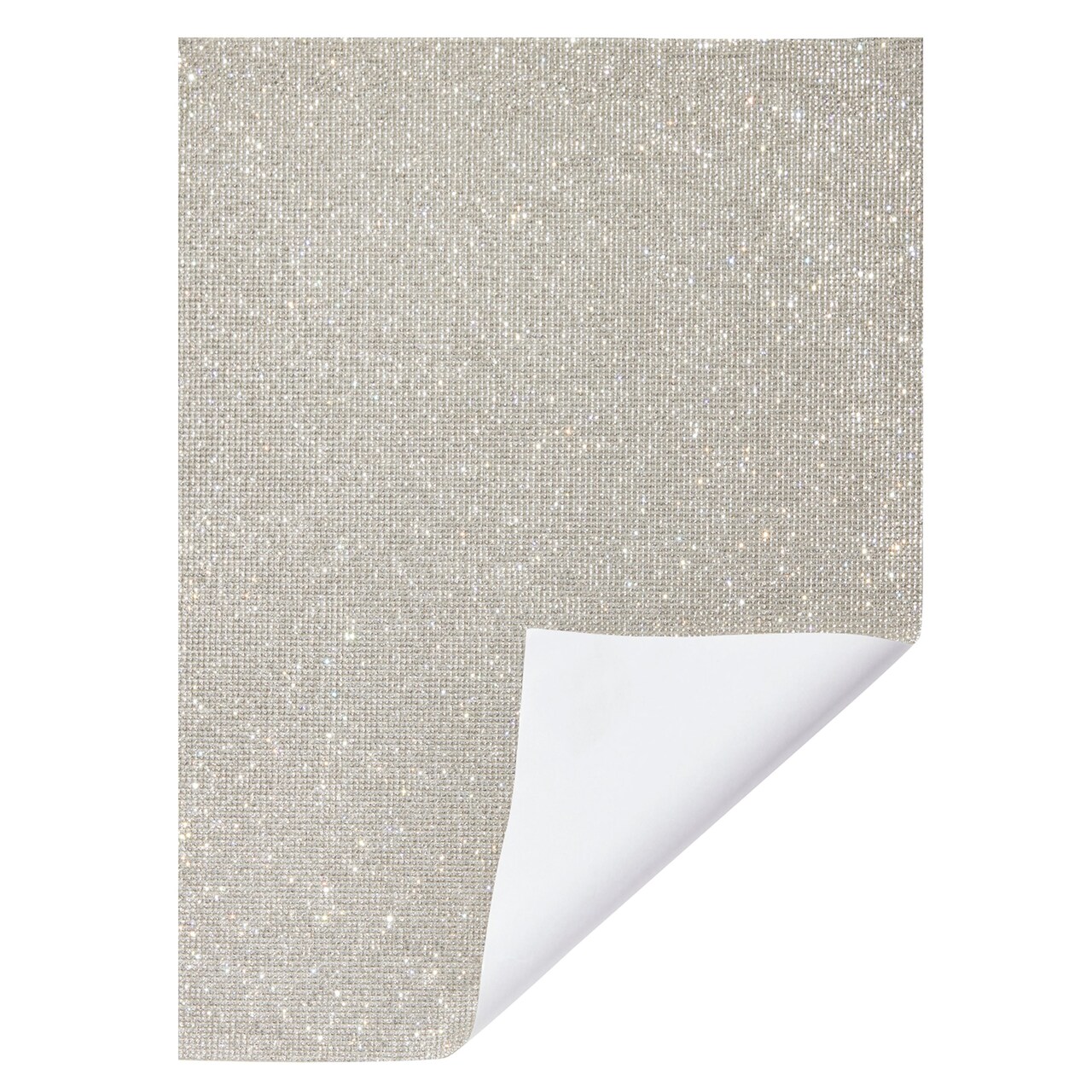 12x16-Inch White Self-Adhesive Rhinestone Sheet, Bling Glitter Sticker with 22,000 Individual 2mm Crystals for Decorating, Jewelry Making, Crafting and Art Supplies